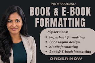 do book formatting, paperback formatting or proofreading
