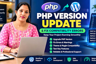 upgrade PHP version and fix compatibility errors