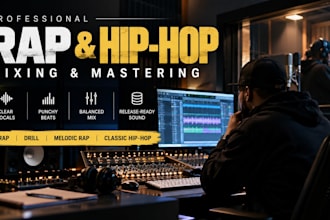 mix rap vocals and master hip hop tracks with punch, clarity and balanced bass
