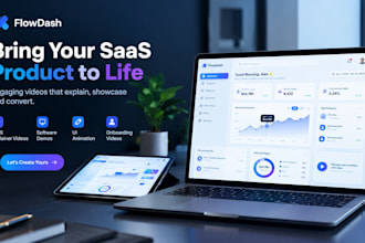 create a saas explainer video, software demo, and product promo video