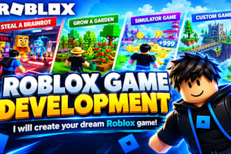 do roblox full game creation, steal a brainrot, grow a garden or simulator game
