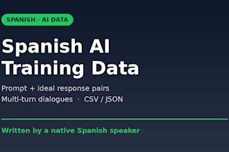 write spanish prompts and ideal ai responses for llm training data