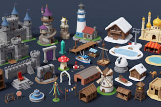 create custom roblox medieval props fantasy weapons and low poly rpg assets