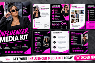 design an influencer media kit, dj epk press kit, media kit, speaker one sheet