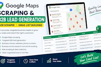 do google map scraping targetted b2b lead generation web scraper email building
