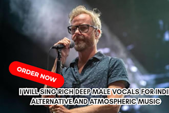 record deep dark baritone male vocals for indie rock and alternative songs