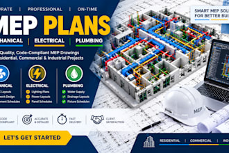 prepare complete mep permit drawings for commercial buildings
