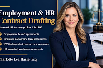 prepare ironclad 1099 independent contractor work agreements as US a attorney