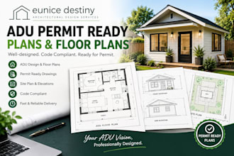design adu permit ready plans and architectural floor plans