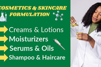formulate skincare, haircare, and cosmetic products