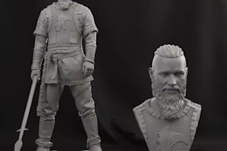 sculpt custom 3d characters and statues for 3d printing in zbrush