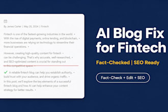fact check and edit ai generated blog posts for fintech star