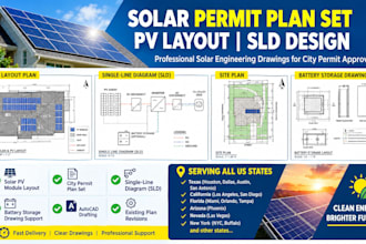 draft solar engineering pv layout city permit plan sld design for ca az nv