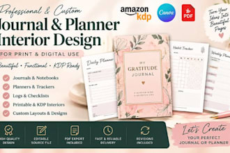 design KDP journal, planner, notebook and low content book interior design files