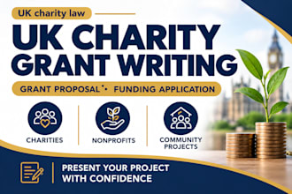 write nonprofit grant proposal for UK charity funding support in 24hr