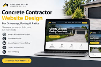design a concrete contractor website for paving and driveway services