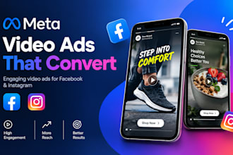 create meta ads, facebook video ads, instagram video ads and ad creatives