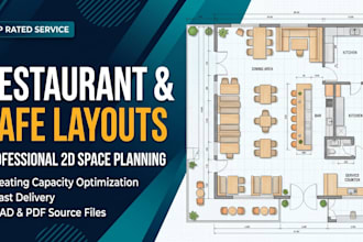 design professional restaurant seating and cafe floor plan layouts