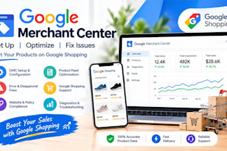 set up google merchant center, fix product feed errors and gmc issues
