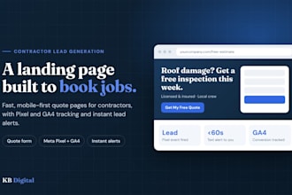 build a contractor lead generation landing page with conversion tracking