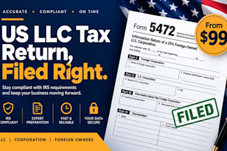 file your usa ,uk llc tax returns and form 5472 accurately