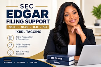 file your 10k, 10q, 8k or s1 on sec edgar with ixbrl