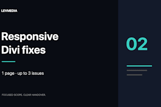 improve the responsive layout of one existing divi page