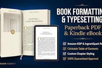 format your print ebook paperback amazon kdp, kindle epub print layout design