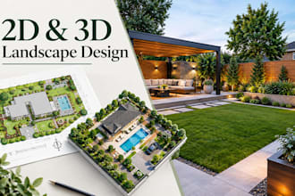 design 2d and 3d landscape plans garden design backyard design site plan