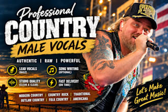 male country singer, male vocals, male singer, pop singer