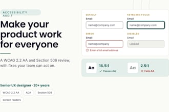 do a wcag and section 508 accessibility audit of your website or app