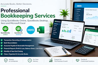 do bookkeeping using quickbooks online and qb desktop xero with microsoft excel