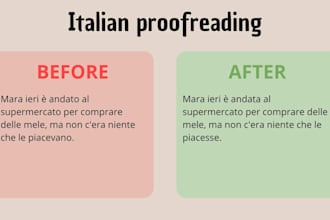 proofread and correct your italian text