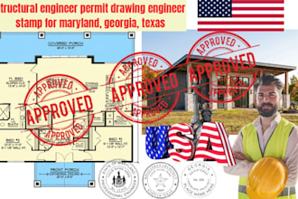 structural engineer permit drawing engineer stamp for maryland, georgia, texas