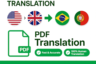 translate PDF documents from english to portuguese accurately