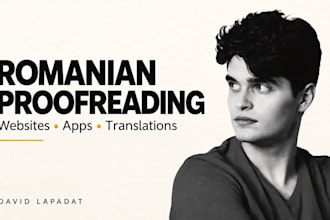 proofread romanian website app and ai translated text
