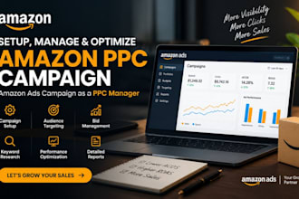 setup,manage,optimize amazon PPC campaign, amazon ads campaign as a PPC manager