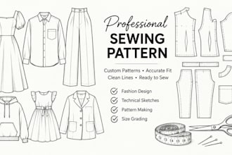 create sewing patterns, clothing patterns, and pattern grading