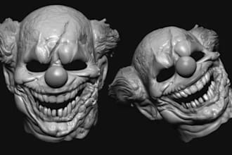 create custom 3d halloween models, horror masks and monster designs