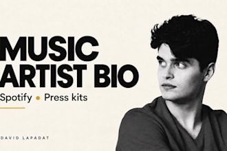 write your music artist bio for spotify and your press kit