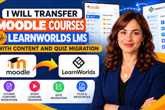 transfer moodle courses to learnworlds lms with content and quiz migration
