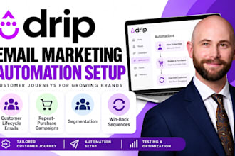 set up drip email marketing automation and customer journeys