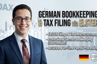 handle your german bookkeeping and payroll fillings tax returns via elster
