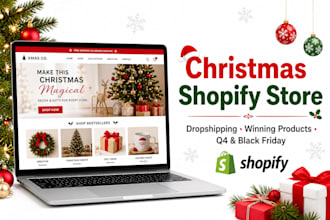 build a christmas dropshipping shopify store with winning products