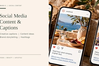 write instagram and facebook captions for your brand