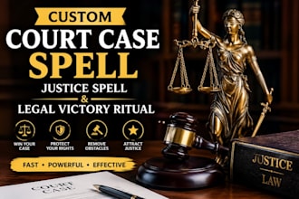 cast a custom court case spell, justice spell and legal victory ritual