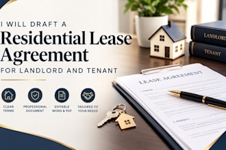 draft a residential lease agreement for landlord and tenant