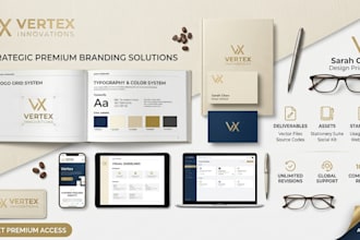 craft an executive brand identity, modern logo, and style guide for startups