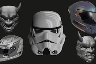 create custom 3d cosplay armor, helmets and masks for 3d printing