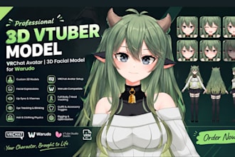 rig vtuber model, facial, 3d rigging vtuber model, warudo, 52 arkit blendshapes